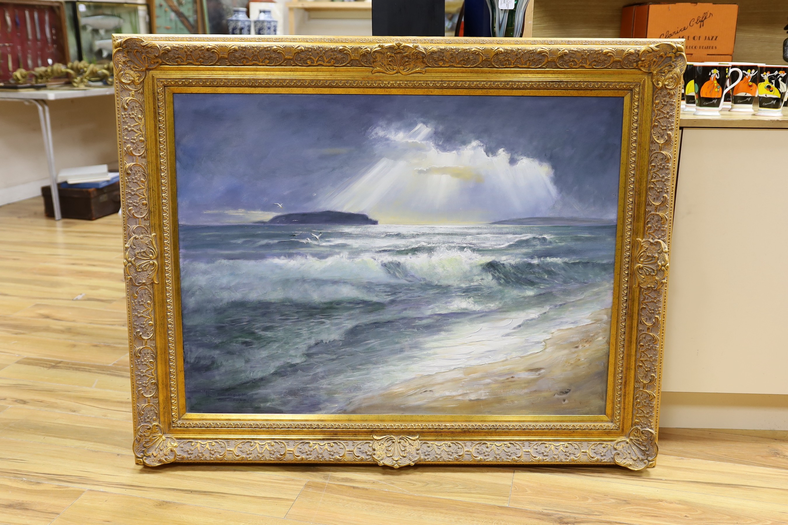 Daniel Cozens, oil on canvas, Coastal scene, signed and dated 2006, 75 x 100cm
